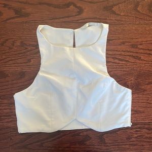 Zara white crop top size XS